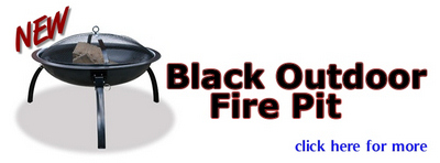 black outdoor fire pit