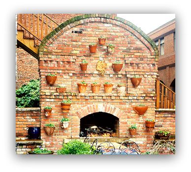 Brick Outdoor Fireplaces